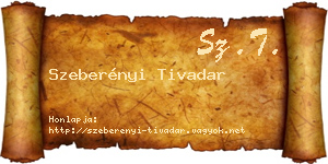 Szeberényi Tivadar névjegykártya